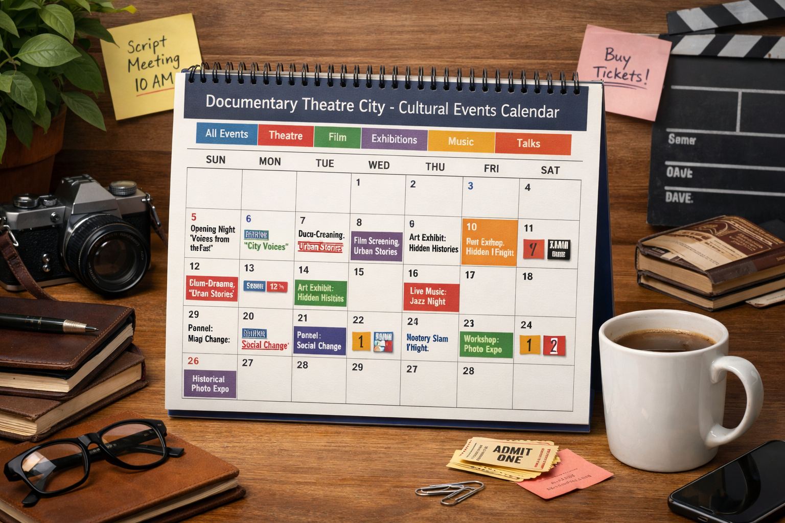 Kalendarz wydarzeń kulturalnych — dokument, teatr, miejskie